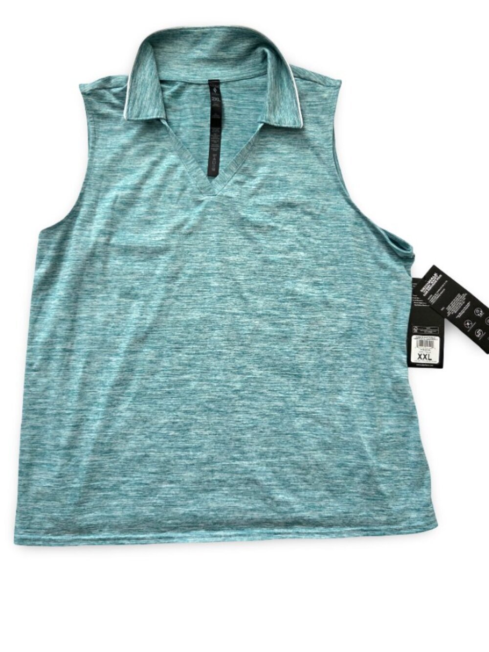 Skechers Go Walk Sleeveless Polo Tank Top Women’s XXL Aqua Blue Golf Shirt NWT
